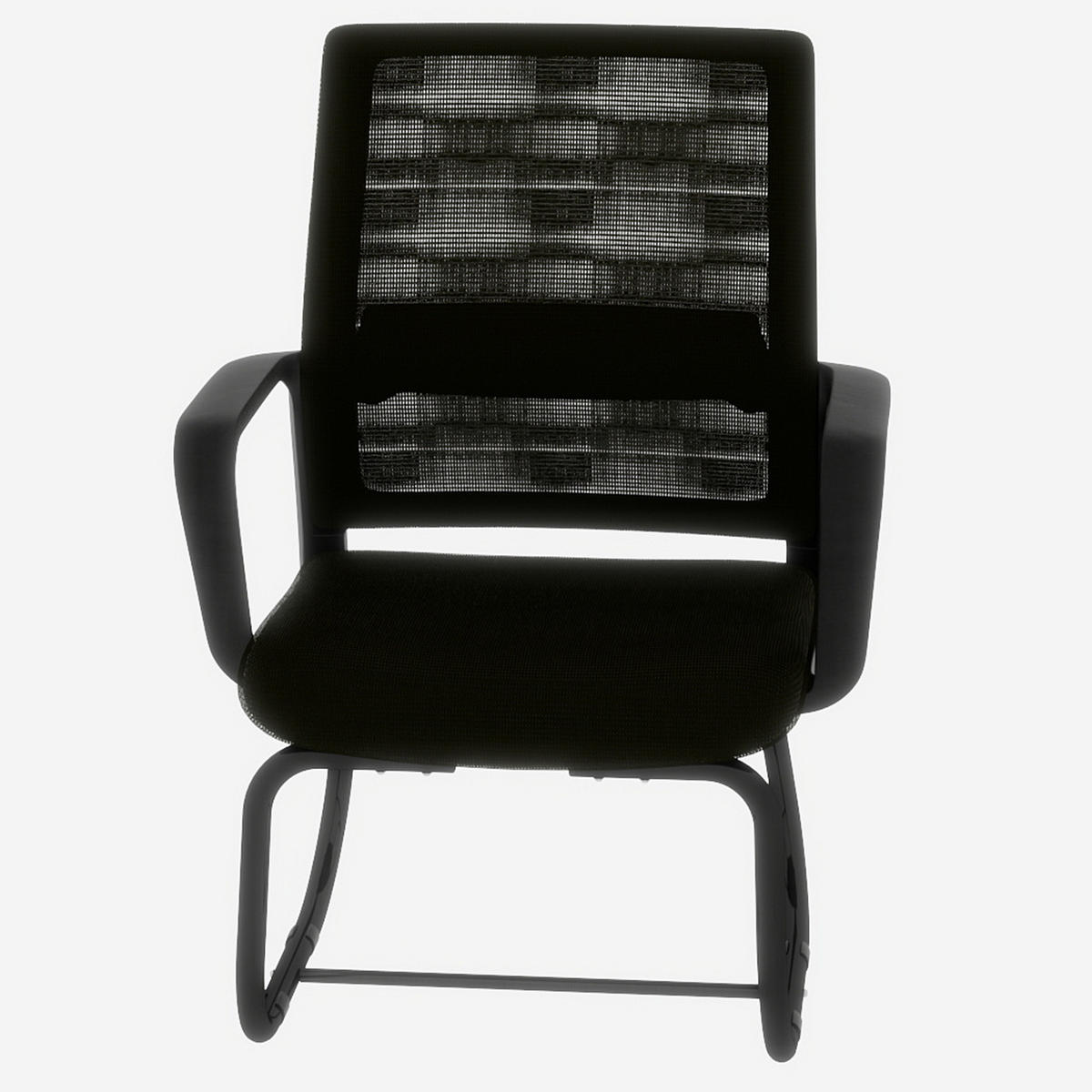 BÜROSTUHL Netz Schwarz - Schwarz, Textil/Metall (59/90/55cm) - WISHDOR