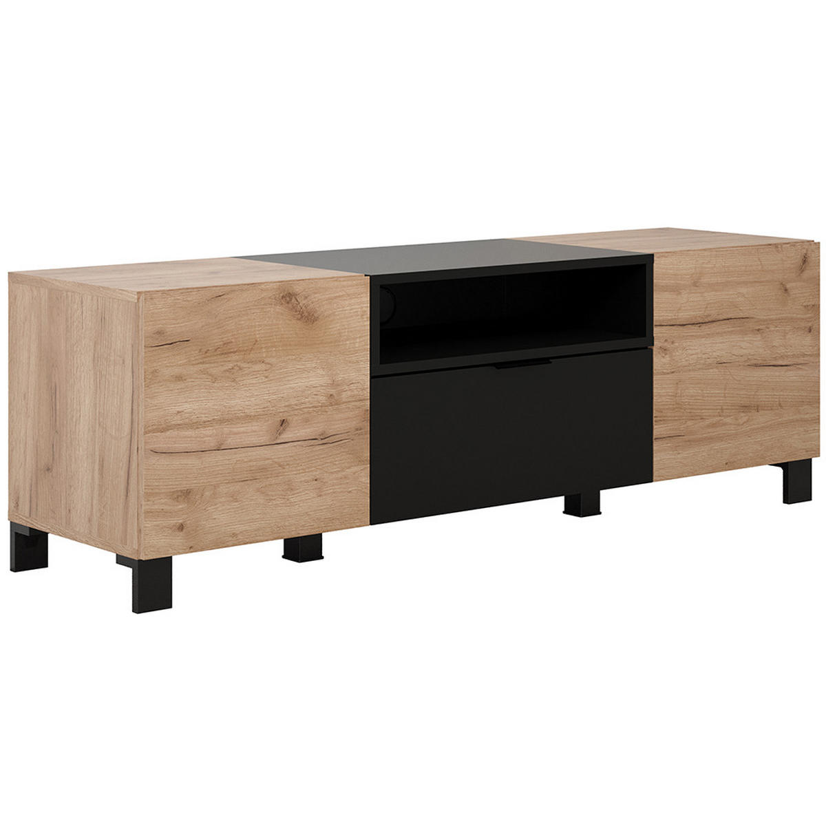 LOWBOARD Kendo Eiche Dekor - Eichefarben, Holzwerkstoff (144/47/40cm) - ebuy24