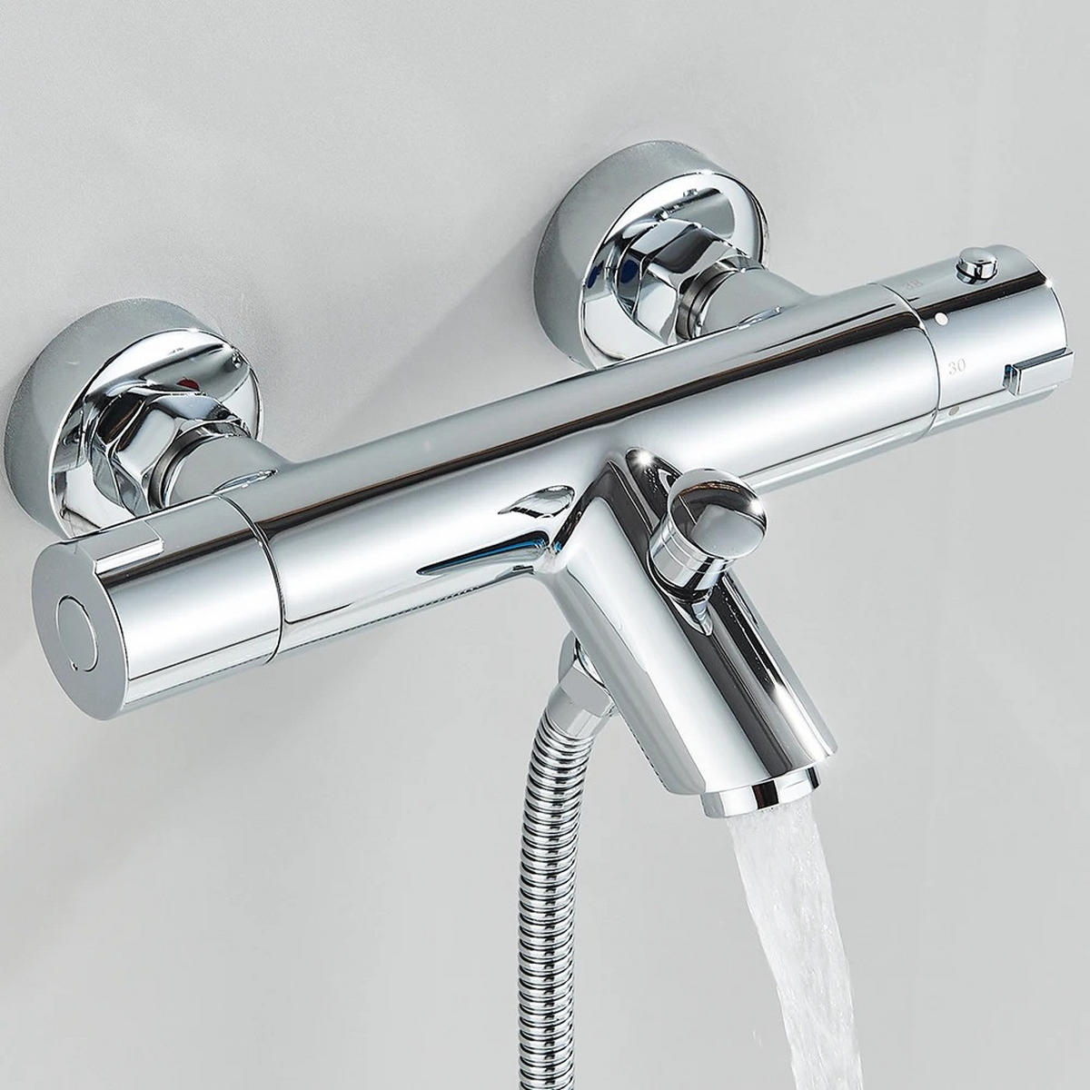 THERMOSTAT-DUSCHARMATUR Chrom A - Chromfarben, Metall (27/7/5cm) - Kaket
