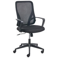 BÜROSTUHL Schwarz Luma - Schwarz, Textil (60/98/60cm) - Beliani