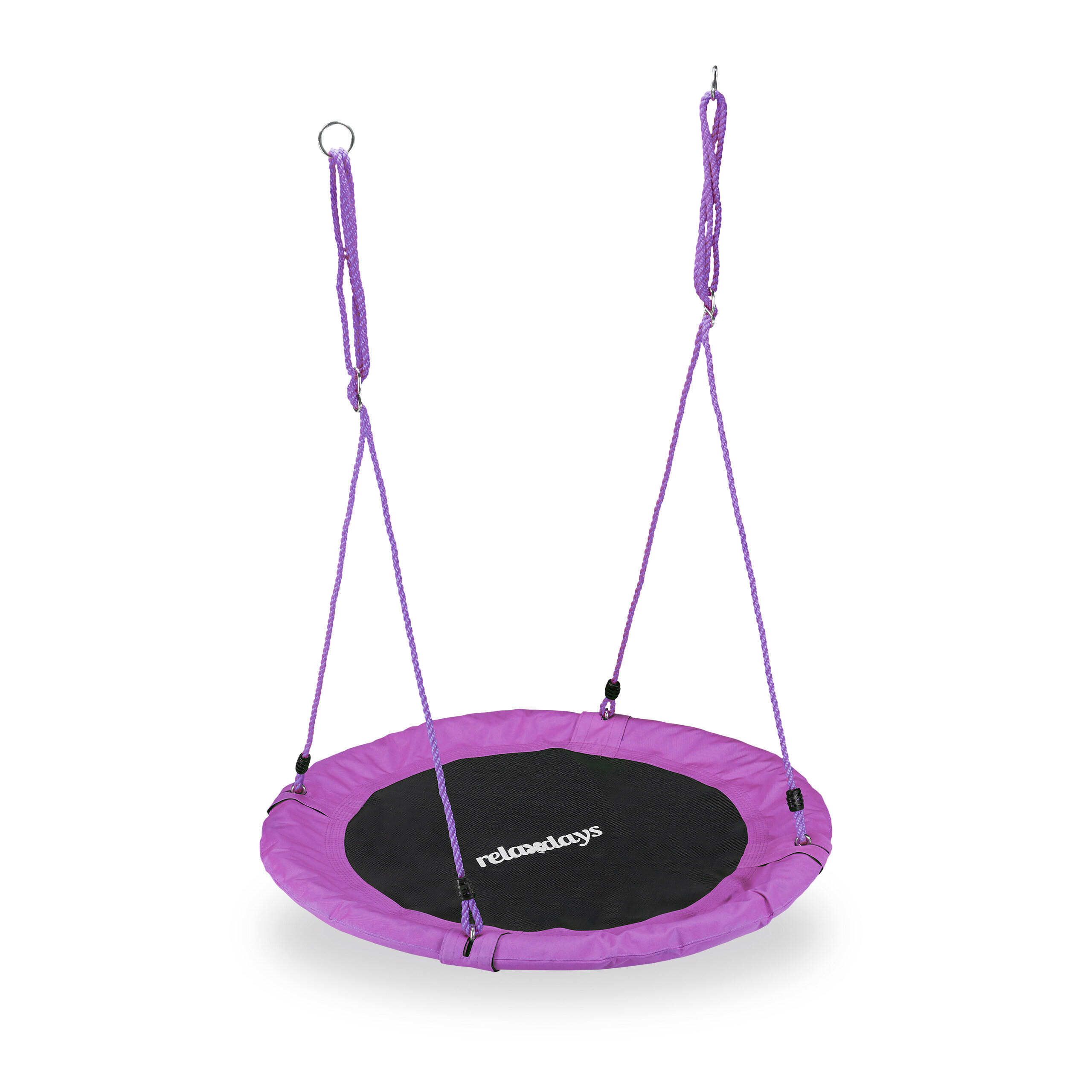 GUGALNICA gnezdo Vijolična nastavljiva višina 110 cm - večbarvno, kovina/umetna masa (110/150/110cm) - Relaxdays