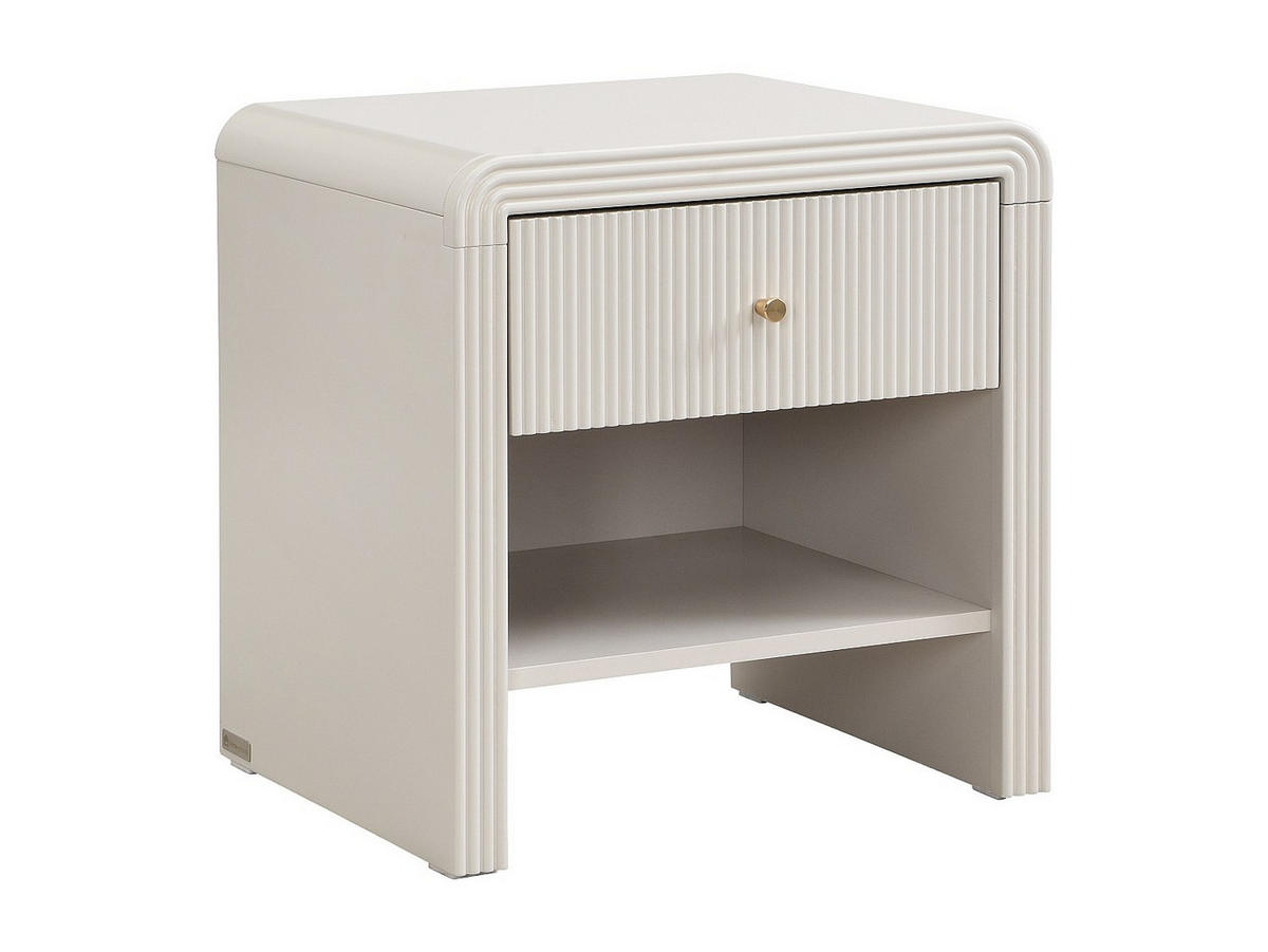 NACHTTISCH - 48 x 40 - holz - beige Mirenalo - Beige, Holz (48/50/40cm) - Vente-Unique