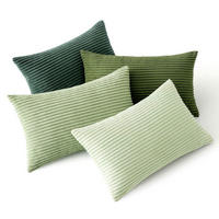 ZIERKISSENBEZUG 4er Set 30 x 50 cm Kordsamt Forest Green - Multicolor, Textil (50/30cm)