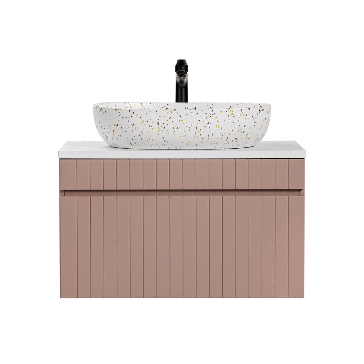WASCHTISCH 80.4cm Zelie Rose - Pink, Holzwerkstoff (80.4/48/46cm) - Petits-meubles