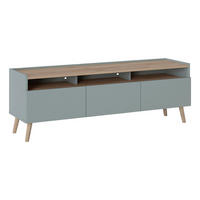 LOWBOARD Scandi Platingrau / Jackson Hickory 149 / 41 / 51cm - Eichefarben/Grau, Holz/Holzwerkstoff (149/51/41cm) - Feldmann-Wohnen