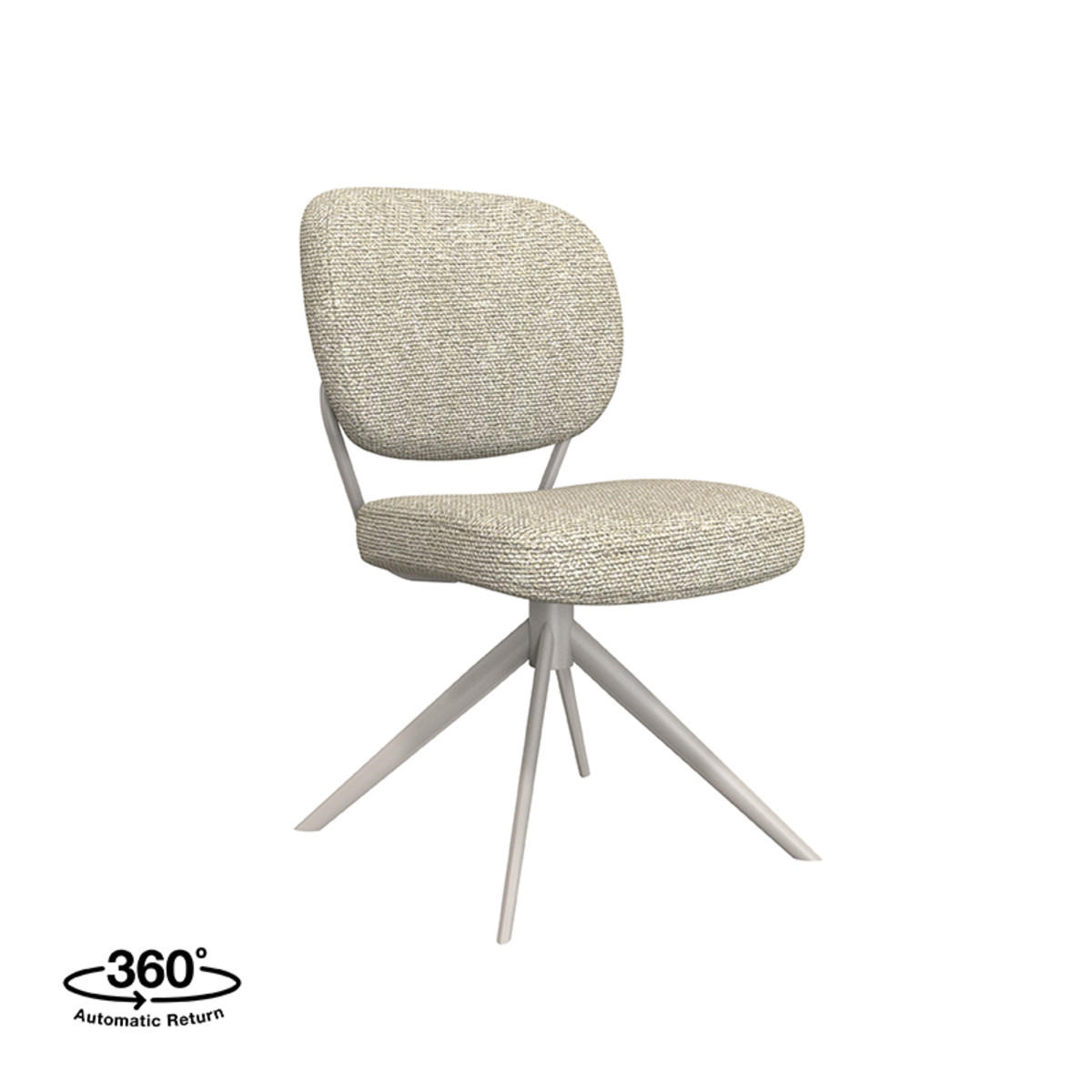 ESSZIMMERSTUHL Geneva Beige 63/49/90 cm 2er-Set - Creme, Textil (49/90/63cm) - LABEL51
