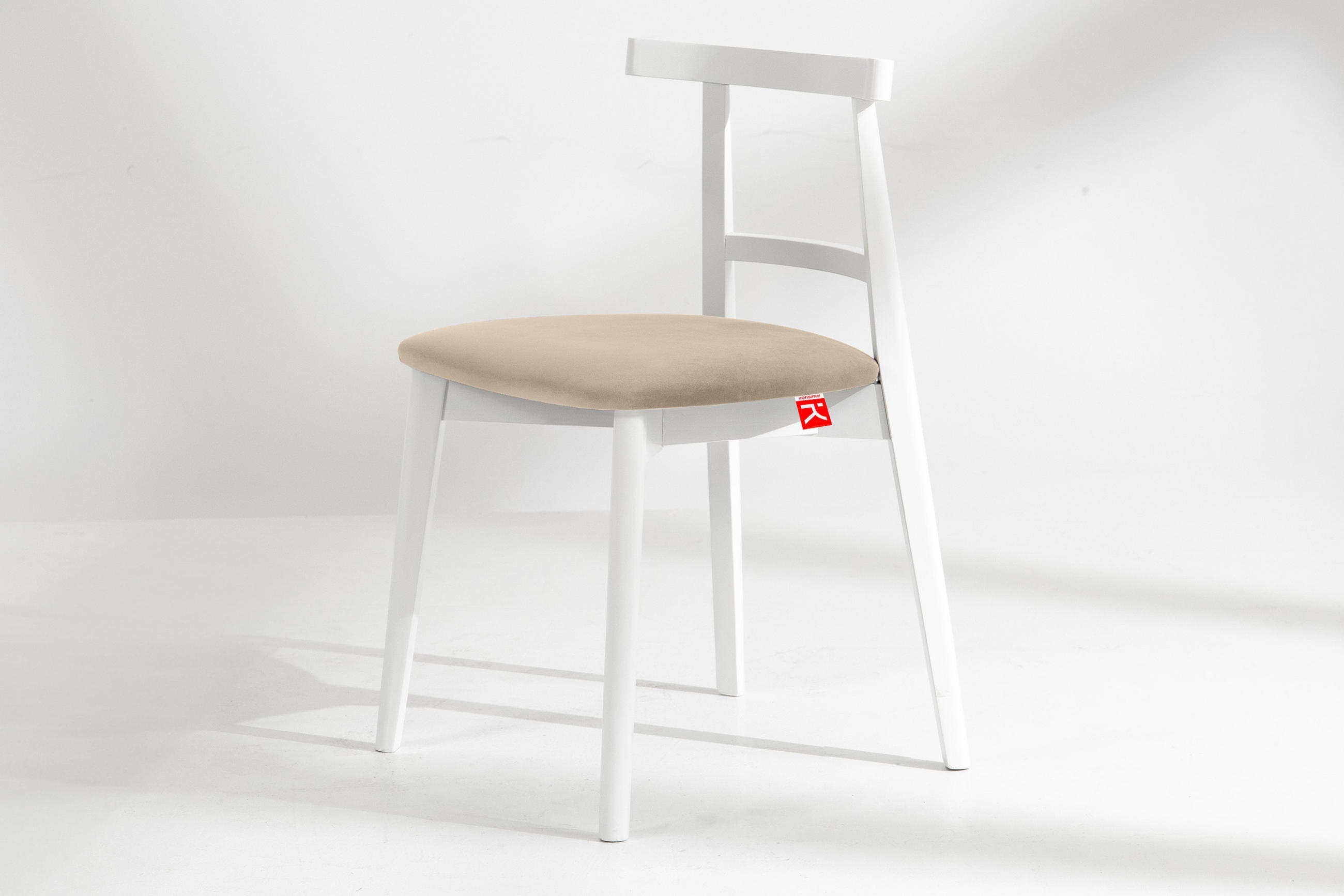 Thumbnail - Konsimo® Esstischstühle, Creme, Weiß, Holz, Textil, 47x76x45 cm, Hergestellt in Europa, Esszimmer, Stühle, Esszimmerstüh...