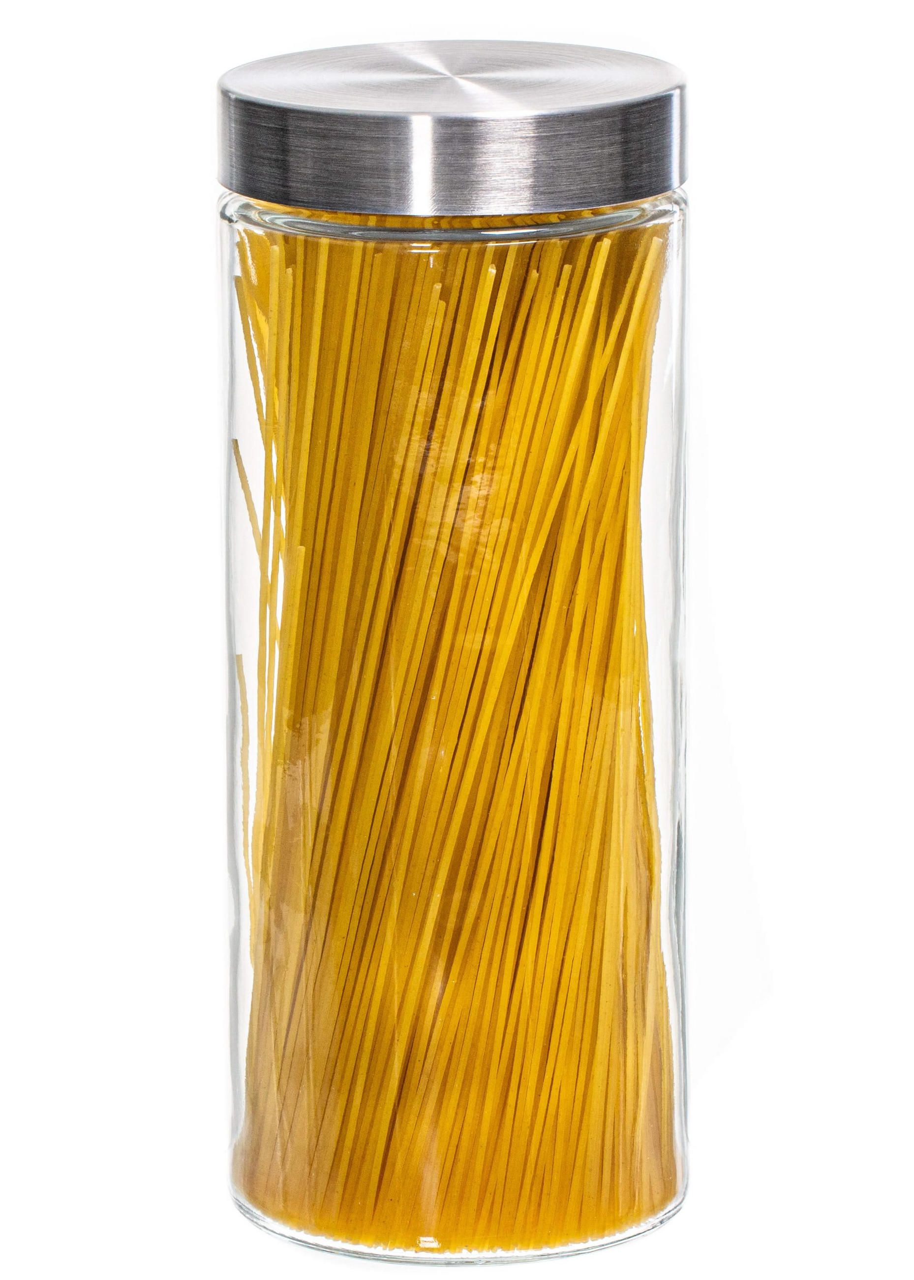 VORRATSTOPF Vorratsbehälter - Glas / Edelstahldeckel - ø 11.5 cm / 2.2 Liter - Transparent, Glas (2/27/12cm) - Sareva