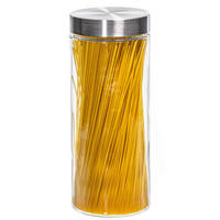 VORRATSTOPF Vorratsbehälter - Glas / Edelstahldeckel - ø 11.5 cm / 2.2 Liter - Transparent, Glas (2/27/12cm) - Sareva
