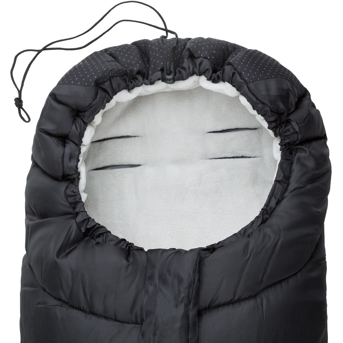 FUSSSACK ,waschbar, 97 x 47 cm,schwarz - Schwarz, Textil (47/3/97cm) - tectake