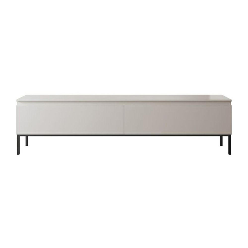 TV-SCHRANK Bemmi Beige mit schwarzen Beinen 175 cm - Beige/Schwarz, Holzwerkstoff/Metall (175/44.5/32cm) - Selsey