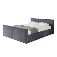 POLSTERBETT mit Bettkasten, Fußteil und Lattenrost, Boxbett mit Matratze H3/H4 - EMMI-Z-V1 180x200 Dunkelgrau - Dunkelgrau, Holzwerkstoff/Textil (180/200cm) - ALTDECOR