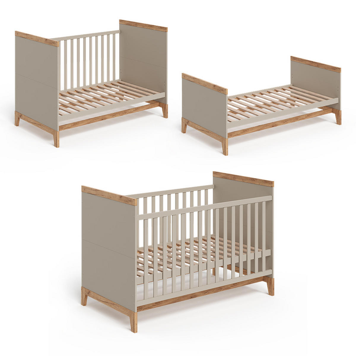 DĚTSKÁ POSTÝLKA Malia Kašmír - kašmírová/světle šedá, kompozitní dřevo - VitaliSpa