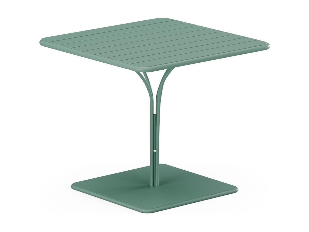 GARTENTISCH - L. 80 cm - Metall - Mandelgrün - MIRMANDE von MYLIA - Grün, Metall (80/80/75cm) - Vente-Unique