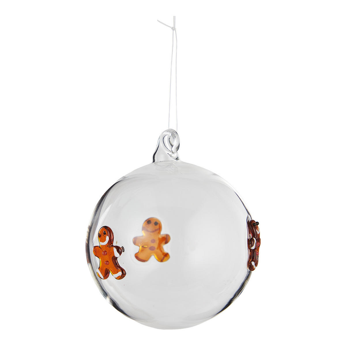 WEIHNACHTSBAUMKUGEL Hang On Lebkuchenmann Patches - Transparent, Glas (8/8/8cm) - Butlers