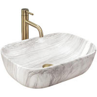 AUFSATZWASCHBECKEN Rea Belinda Ash - Weiß, Keramik (33/13.5/46.5cm) - REA