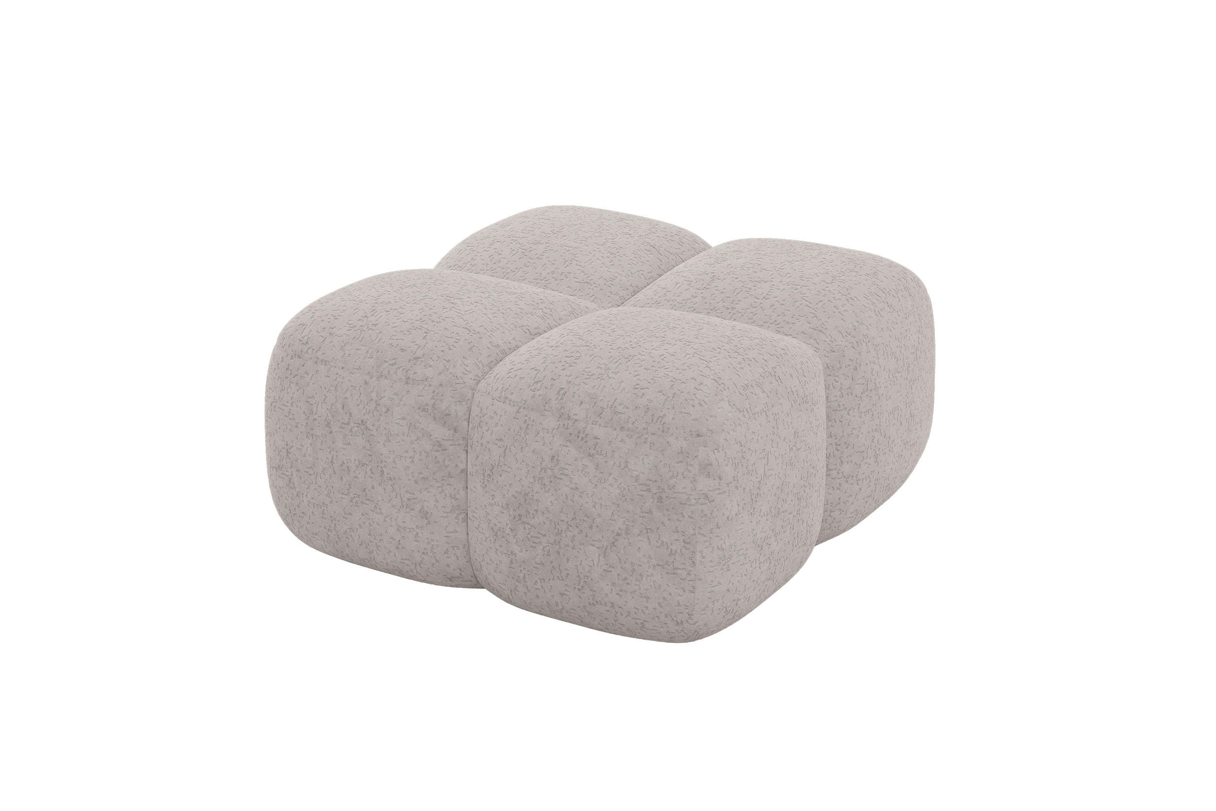 Altdecor Pouf Hellgrau 90x43x90 cm