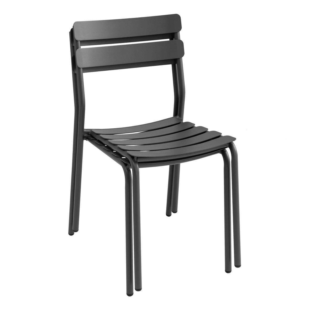 GARTENSTUHL, Schwarz - Schwarz, Metall (47/84/46cm) - Oviala