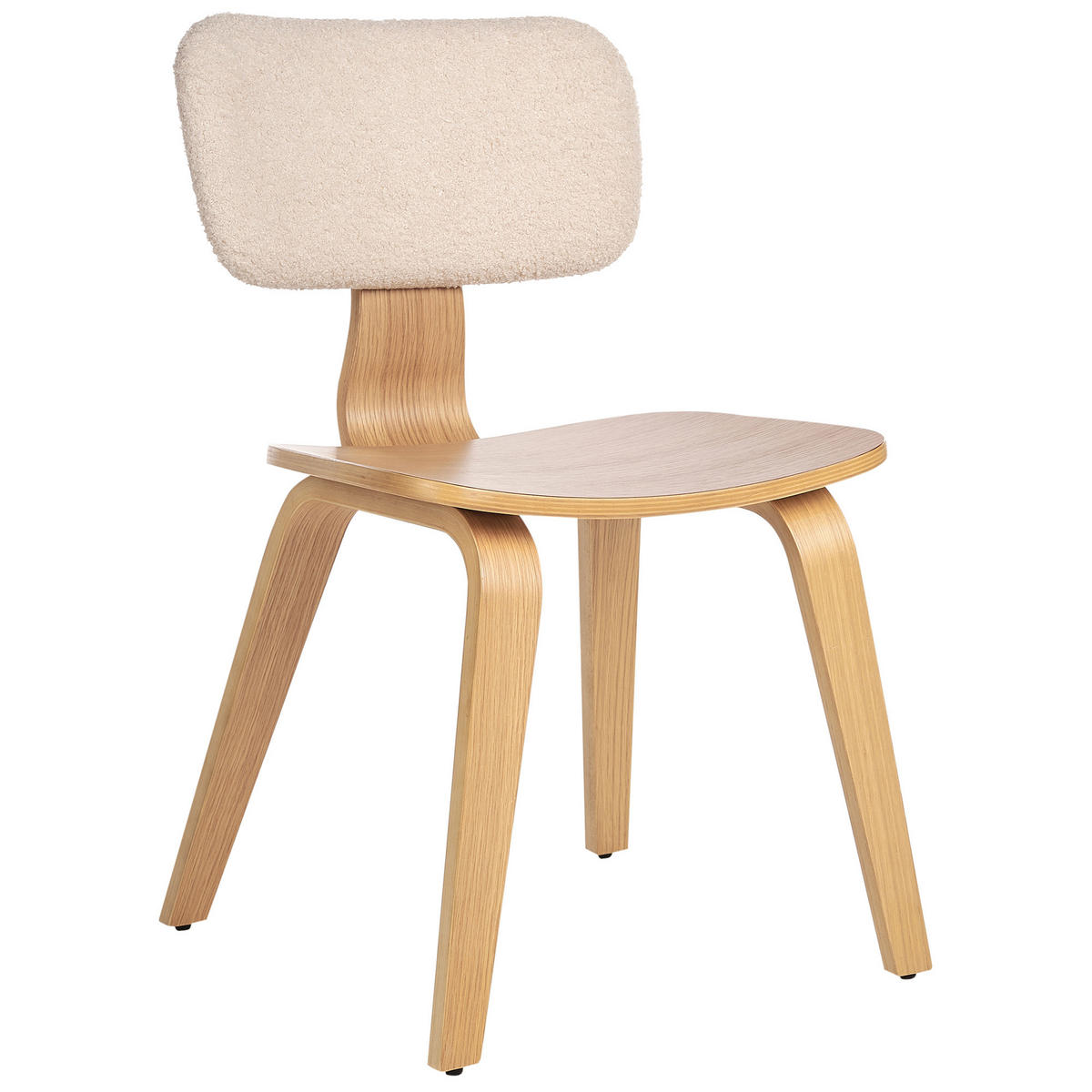 ESSZIMMERSTUHL 2er-Set Hellbeige/Hellbraun Lucinda - Hellbraun/Beige, Textil (49/79/55cm) - Beliani