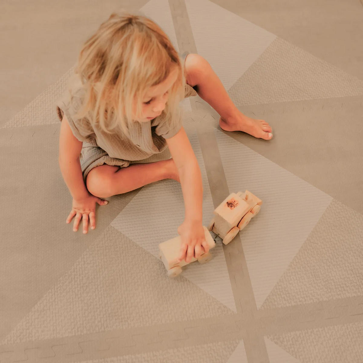 SPIELMATTE Kyte Mocha taupe 120x180 - Taupe, Kunststoff (120/180cm)