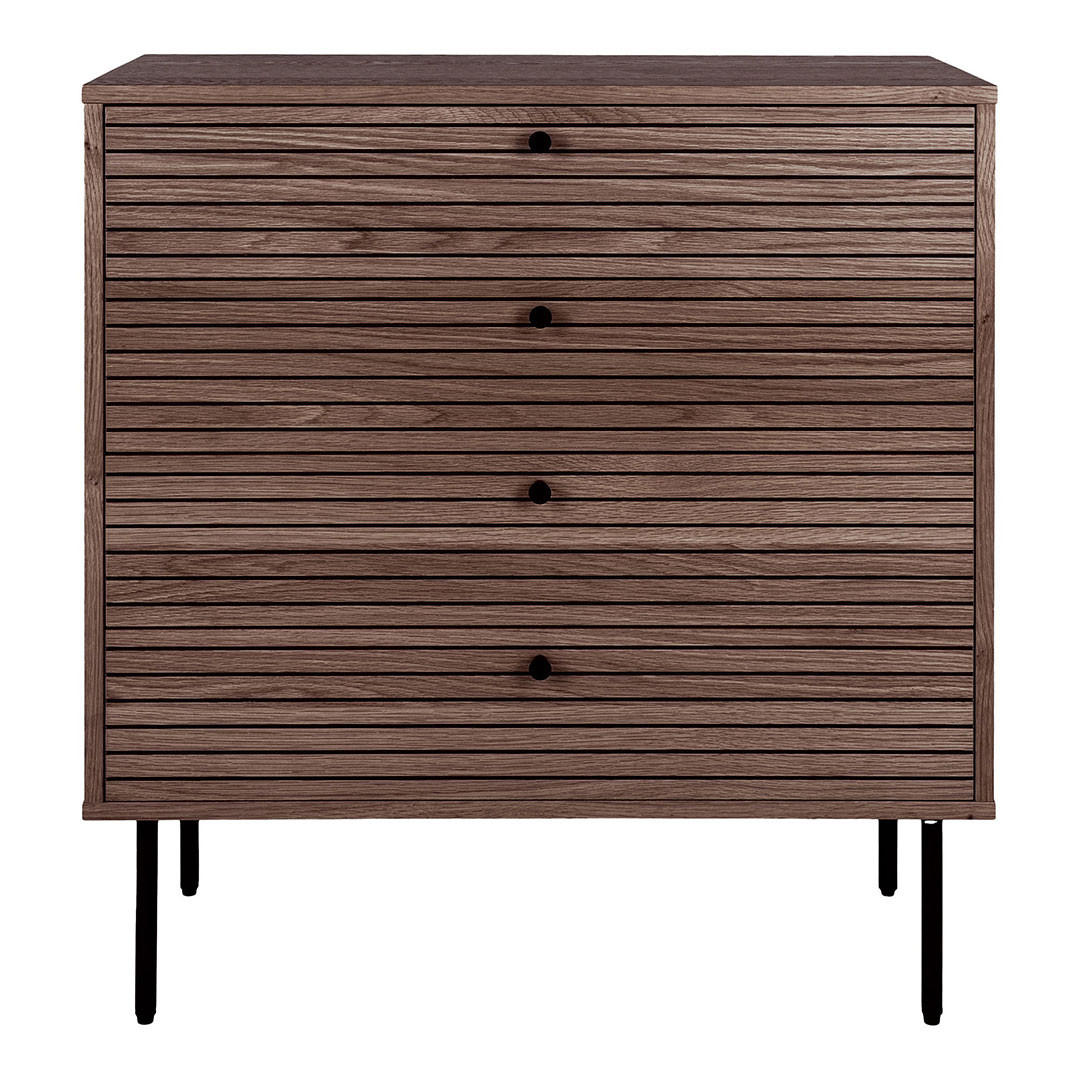 KOMMODE, Kyoto, Eiche, MDF, 80 x 40 x 85 cm - Eichefarben, Holzwerkstoff/Metall (80/85/40cm) - ebuy24
