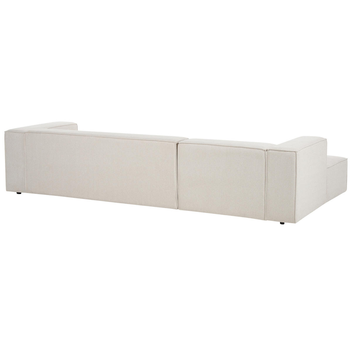 3-SITZER-ECKSOFA hellbeige linksseitig Vernon - Beige, Textil (330/178cm) - Beliani