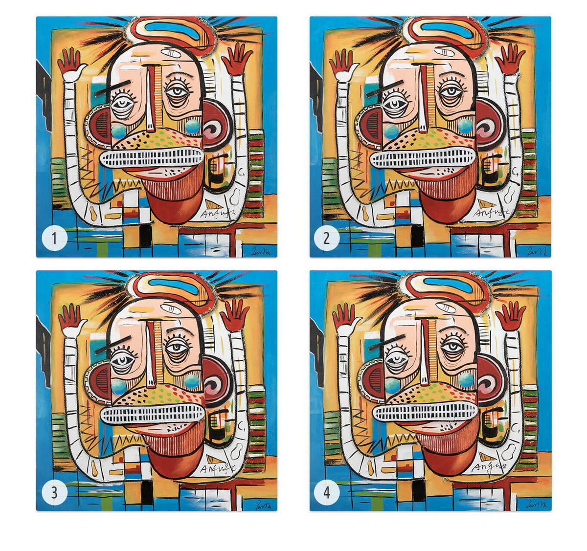 ACRYLBILD HANDGEMALT 80/80 cm - Multicolor, Holz/Textil (80/80cm) - KUNSTLOFT