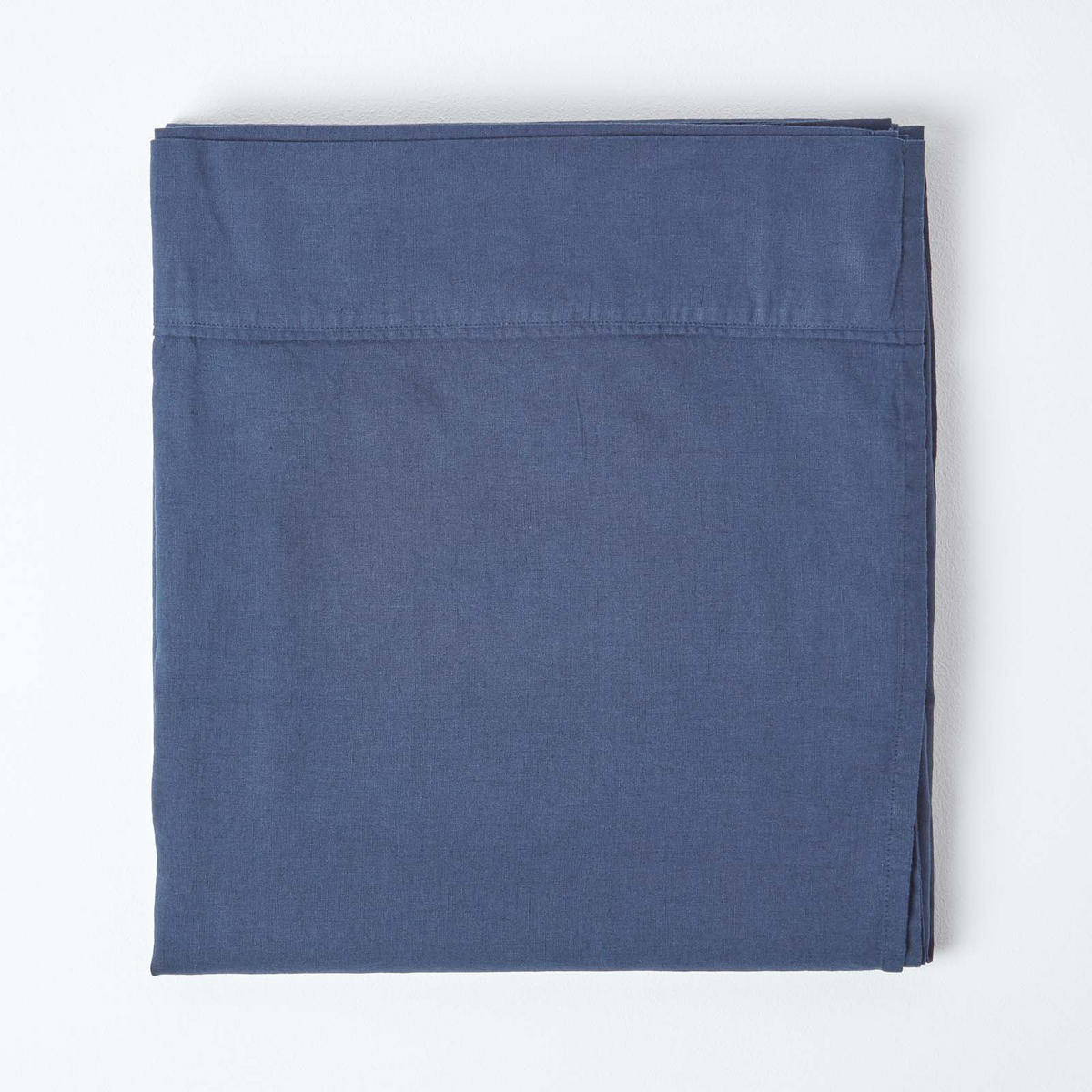 LEINEN-BETTLAKEN ohne Gummizug aus 60% Leinen & 40% Baumwolle - Blau, Textil (230/255cm) - Homescapes