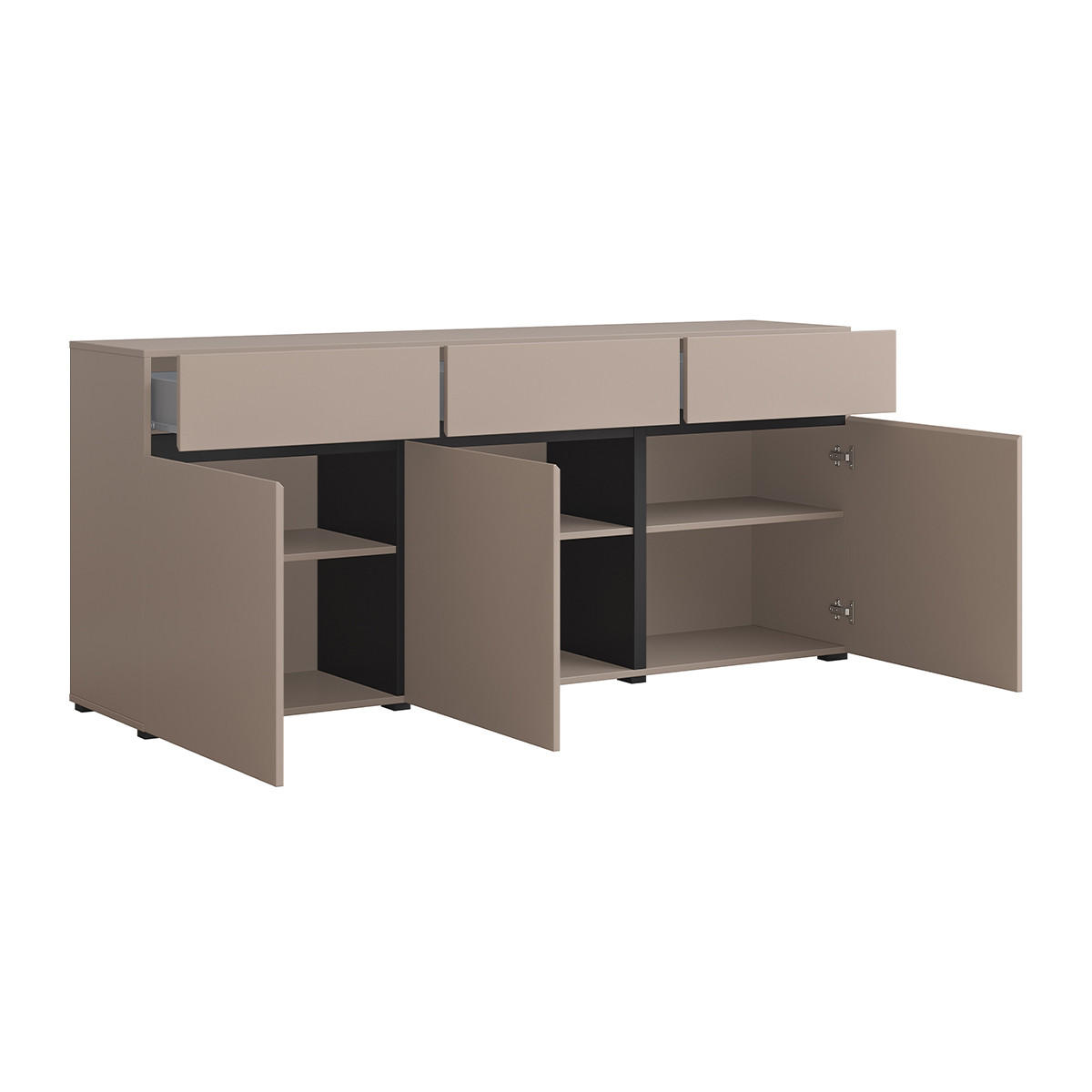 KOMODA Lilia Taupe - taupe, kompozitné drevo (180/78/40cm) - Petits-meubles
