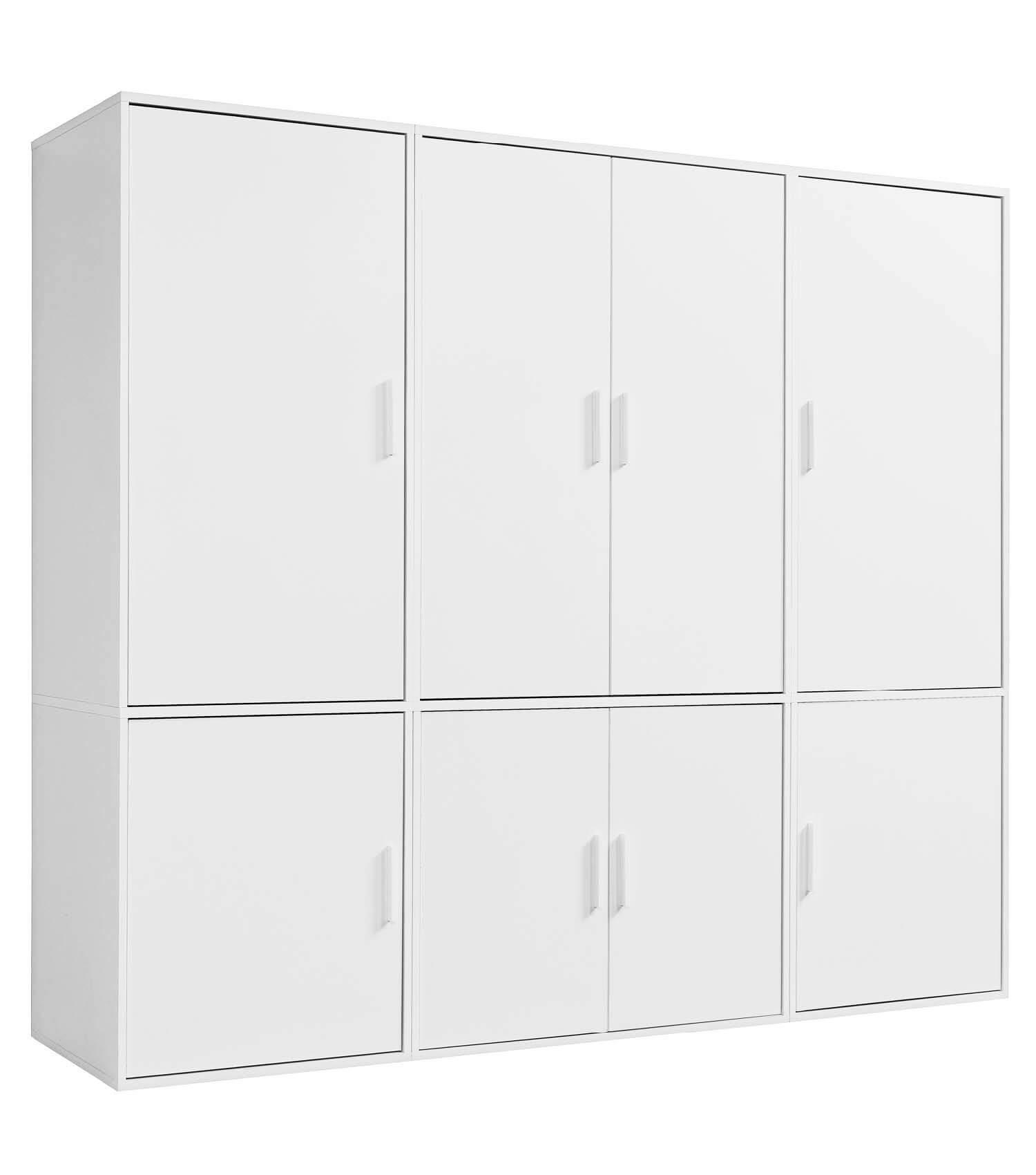KLEIDERSCHRANK Der Grenzenlose - Weiß, Holzwerkstoff (210/187/58cm) - Mokebo
