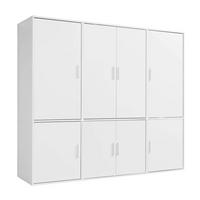 KLEIDERSCHRANK Der Grenzenlose - Weiß, Holzwerkstoff (210/187/58cm) - Mokebo