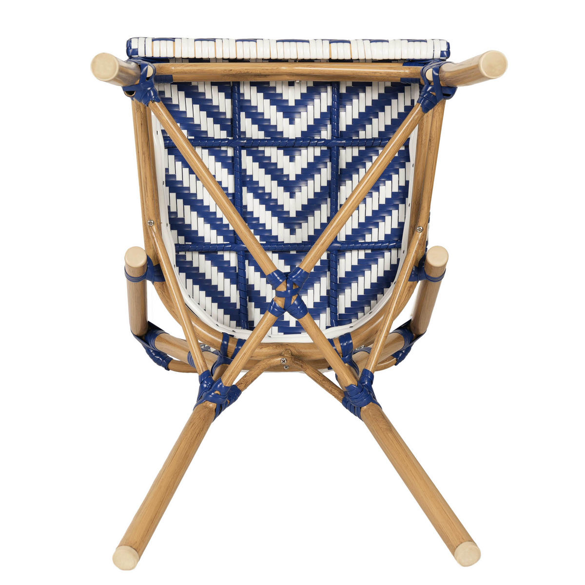 GARTENSTUHL, Dunkelblau - Blau, Metall (55/89/46cm) - Oviala