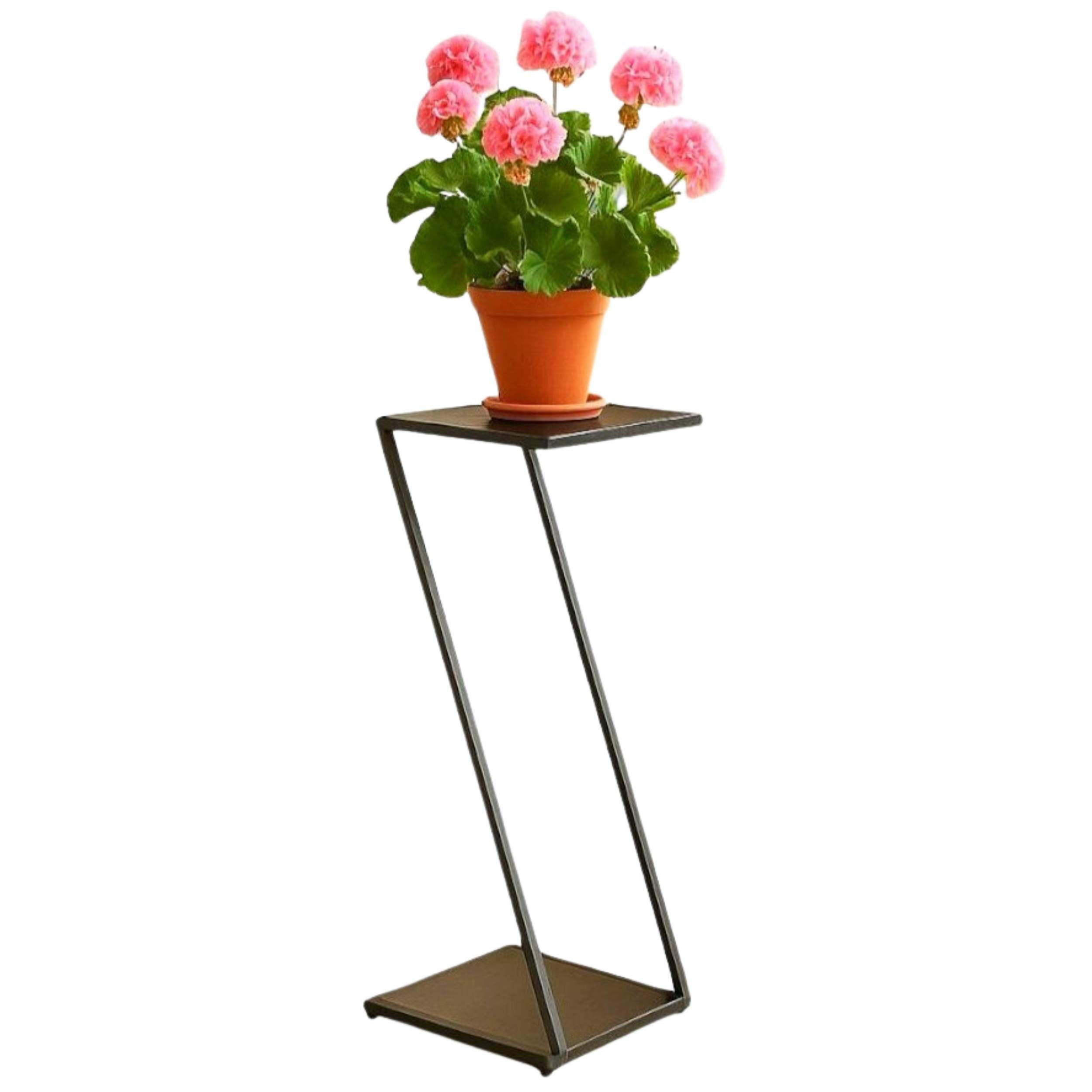 PFLANZENSTÄNDER Metall Schwarz Eckig 80 cm Hoch - Schwarz, Metall (30/80/30cm) - DanDiBo