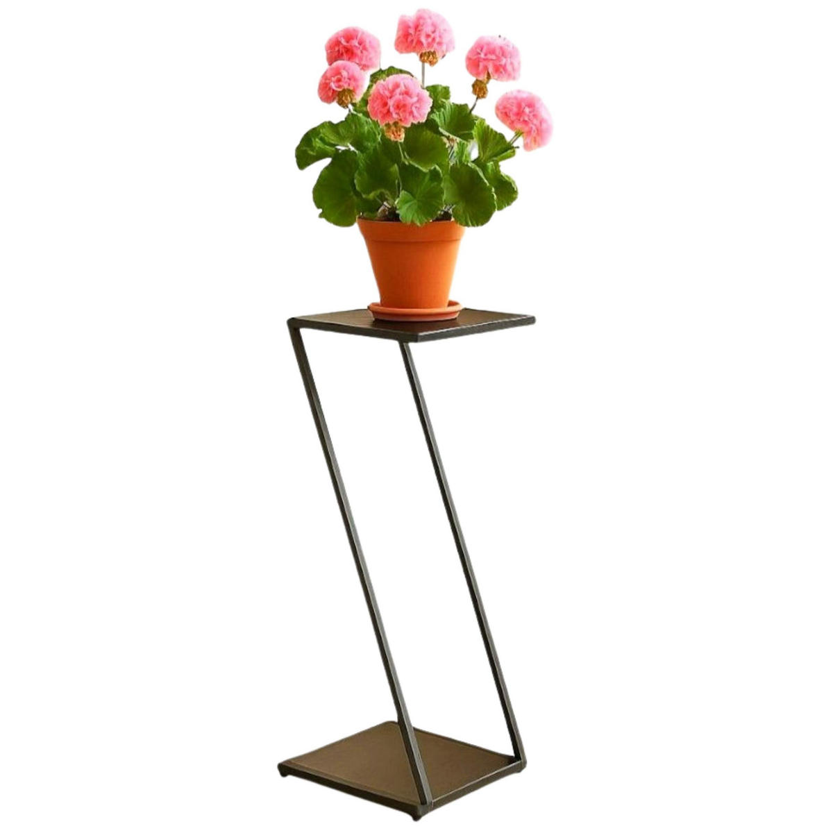 PFLANZENSTÄNDER Metall Schwarz Eckig 80 cm Hoch - Schwarz, Metall (30/80/30cm) - DanDiBo