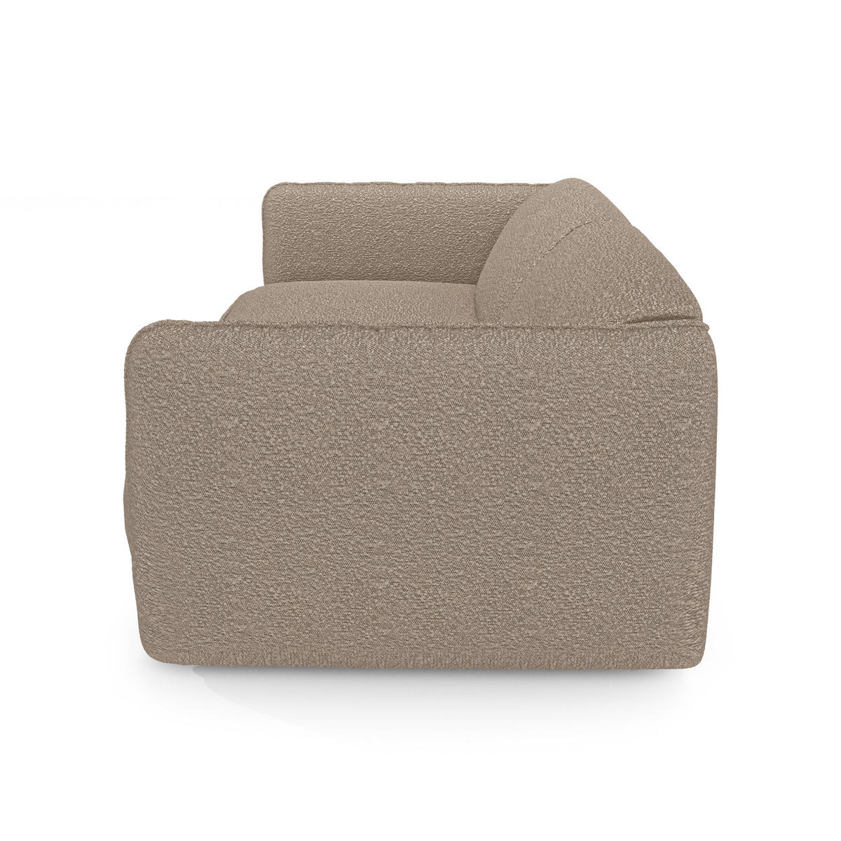 SOFA 4-SITZER Bouclé-Stoff Taupe 230cm - Taupe, Textil (230/74/90cm) - Sia Home