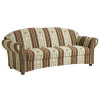 SOFA Landhaus 2,5-Sitzer Kama Bezug Chenille Natur/Braun gestreift - Beige/Braun, Kunststoff (202/85/81cm) - 58aufmkessel