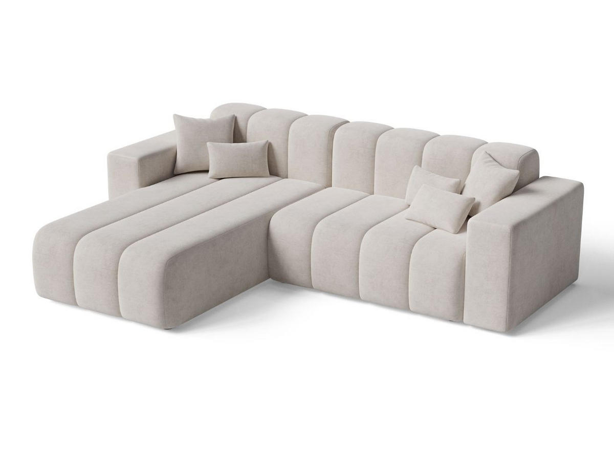 ECKSOFA Nork Beige Links - Beige, Holz/Textil (180/265cm) - Graingold