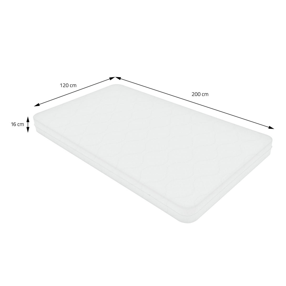 MATRATZE 200/120 cm - Weiß, Textil (120/200cm) - ML-DESIGN