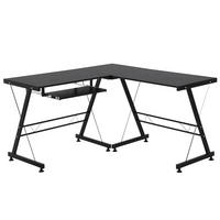 ECKSCHREIBTISCH Schwarz 1 Stück - Schwarz, Holzwerkstoff (130/73.5/735cm) - GiPP