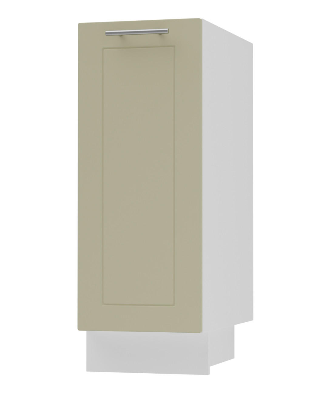 KÜCHENUNTERSCHRANK Kvantum D1D/30 Vanille Matt / Weiß Matt 30 / 50 / 82cm - Creme/Weiß, Holz/Holzwerkstoff (30/82/50cm) - Feldmann-Wohnen