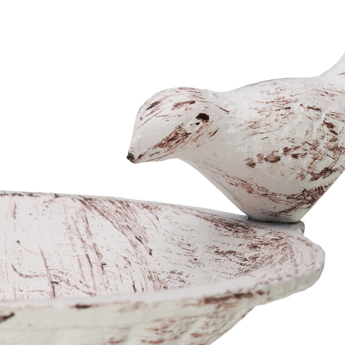 VOGELTRÄNKE - Weiß, Metall (28/24/14cm) - Relaxdays