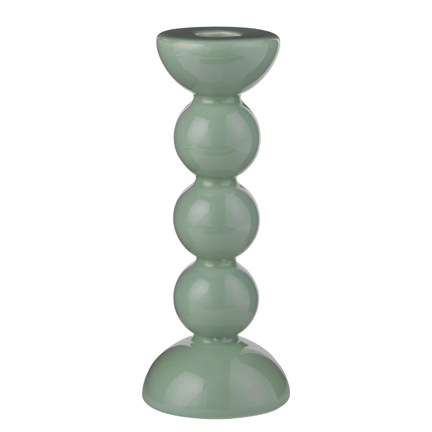 KERZENHALTER Super Natural - Grün, Keramik (8/20/8cm) - Butlers