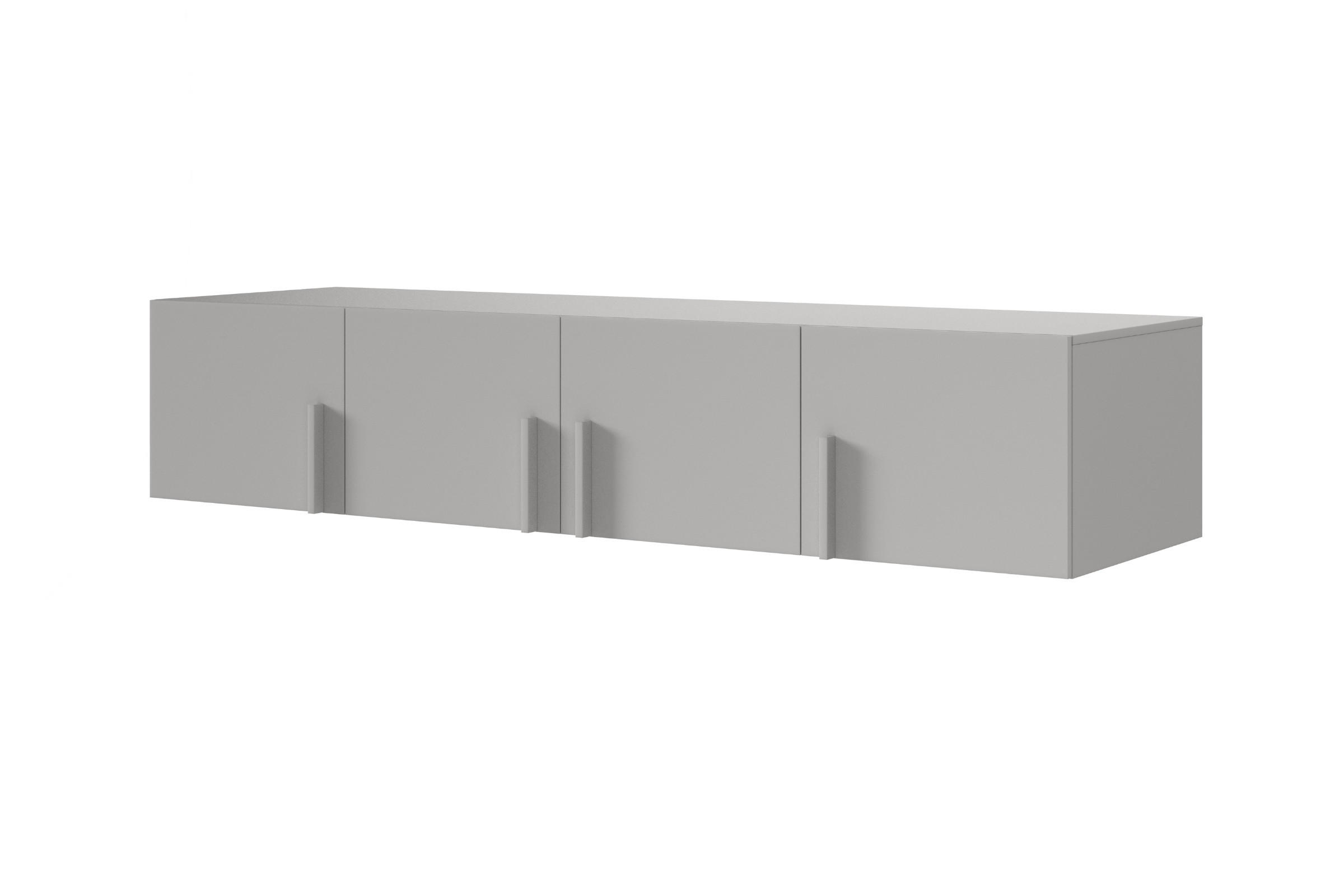 Deine Möbel 24 Aufsatzschrank Grau 200x40x61 cm