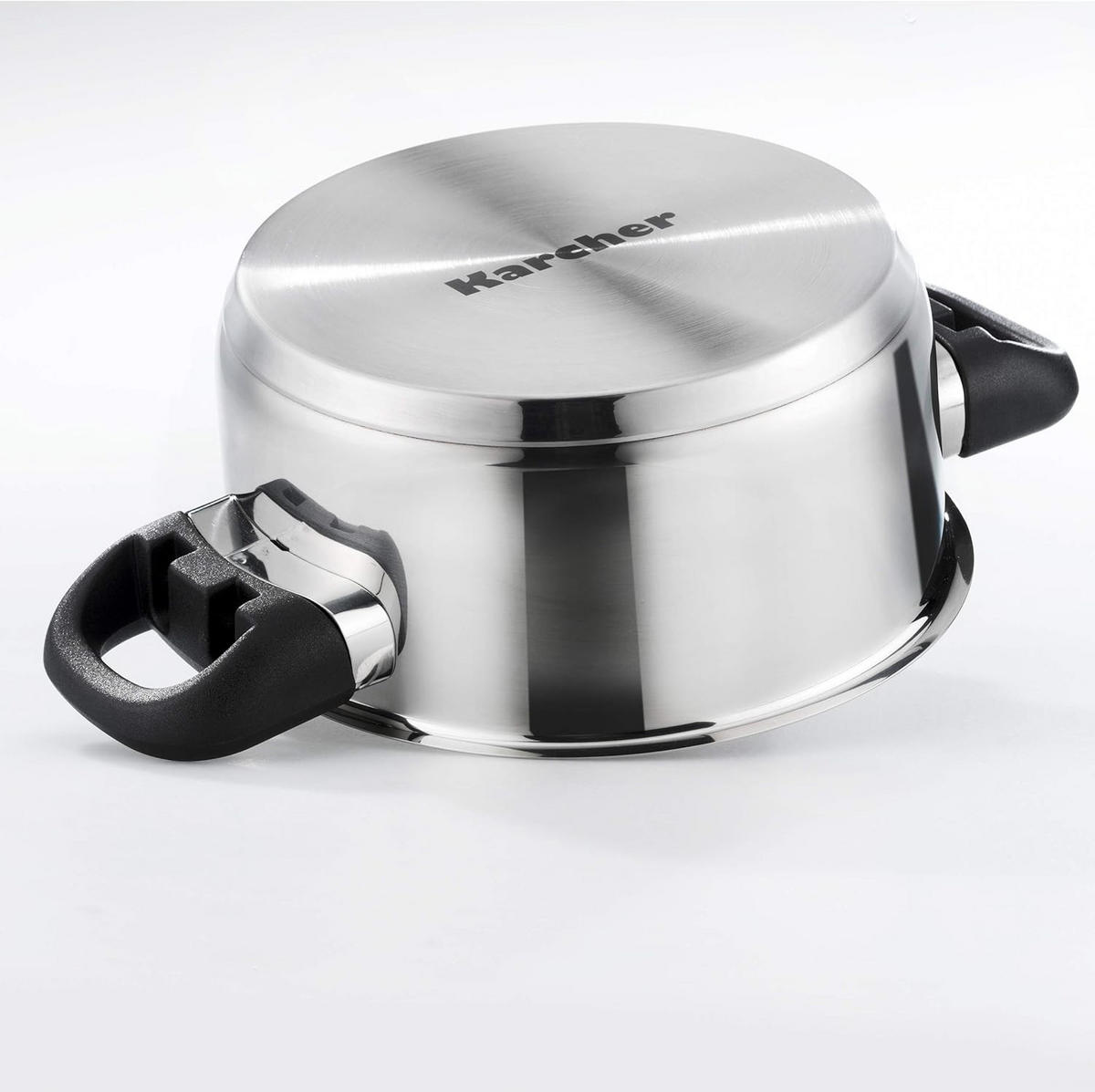 TOPFSET Mia, Edelstahl, Induktion, 5-teilig - Edelstahlfarben, Kunststoff/Metall - Karcher