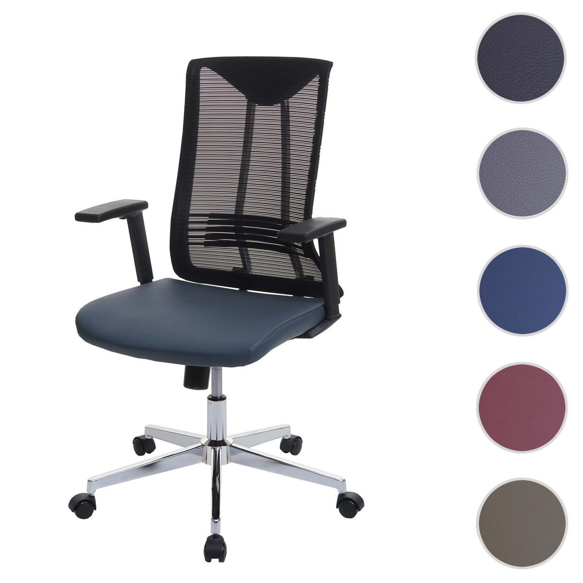 BÜROSTUHL Blau - Blau, Textil (65/110/66cm) - MCW