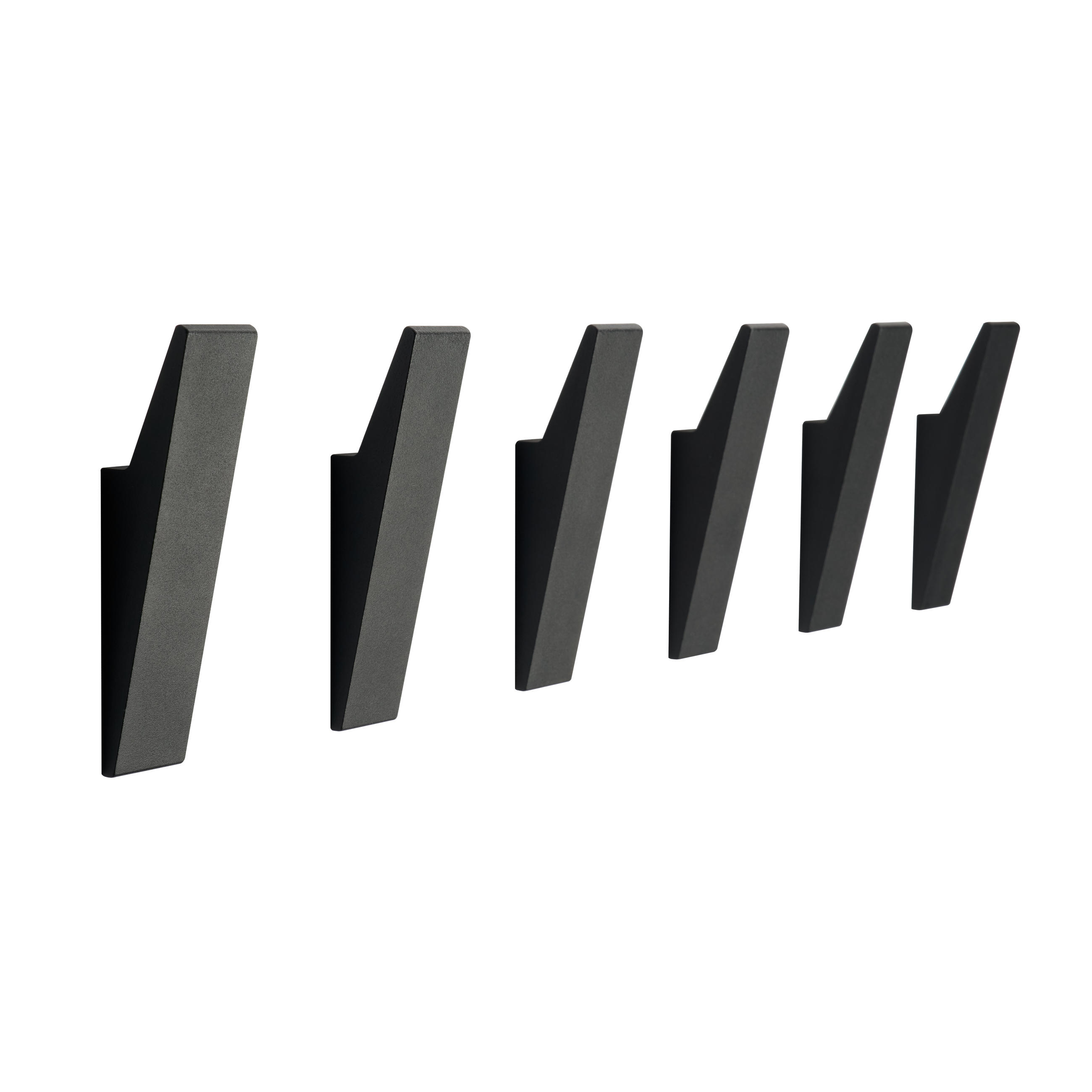 Designfabrik Hamburg 6X Schwarz 2x9x3 cm