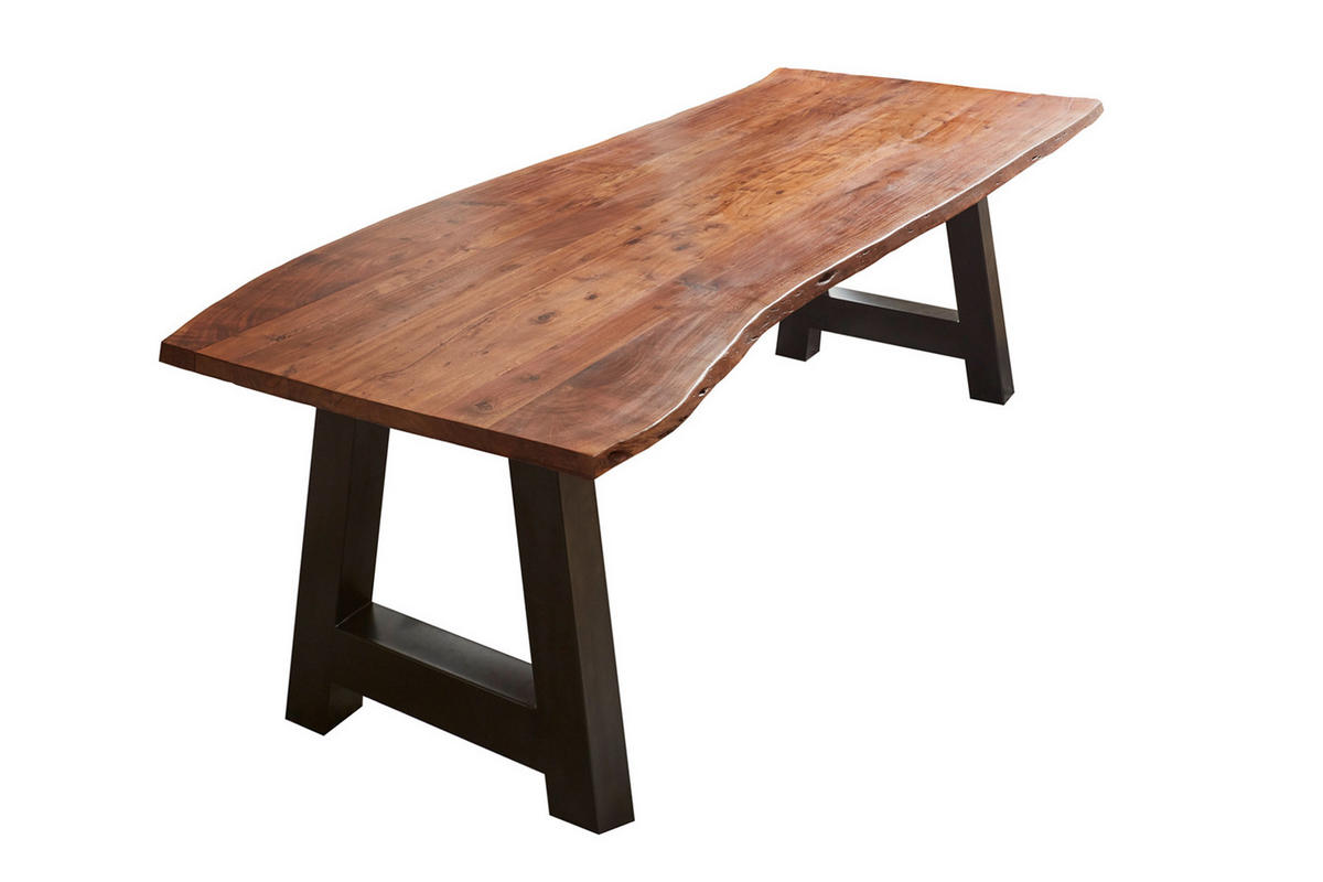 ESSTISCH ADELAIDE - Schwarz/Braun, Holz/Metall (100/260/77cm) - SAM