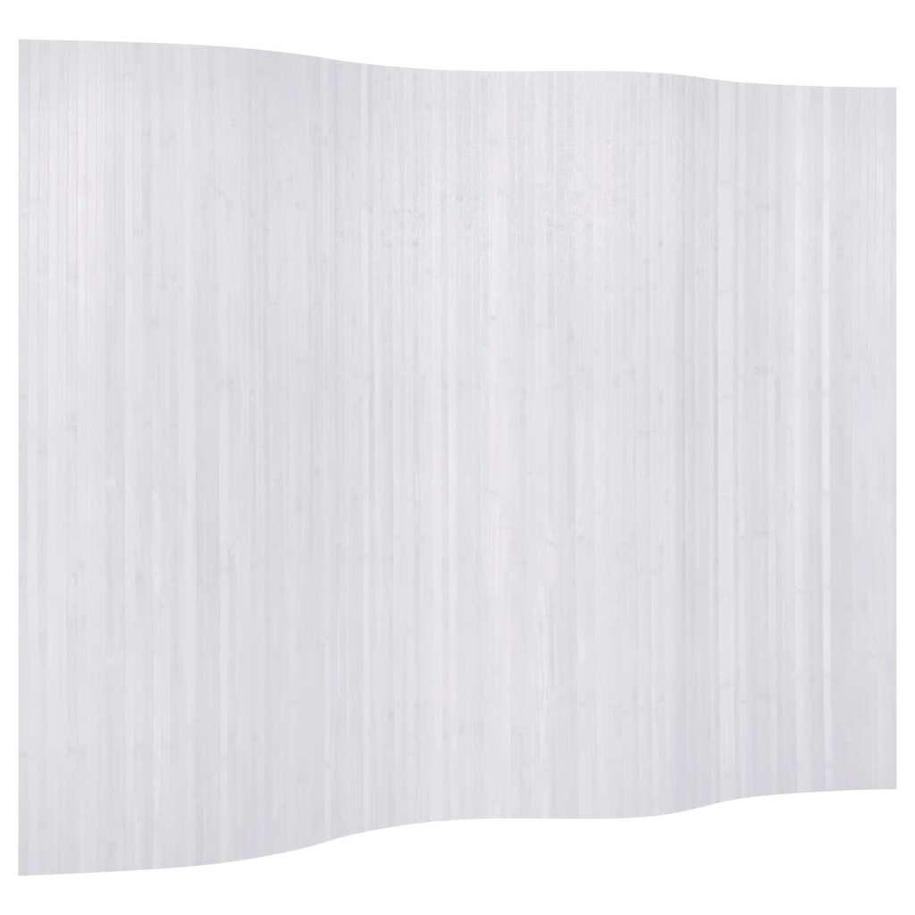 RAUMTEILER Bambus Weiss Breite 250 Cm Höhe 165 Cm - Weiß, Holz (165/250/0.3cm) - vidaXL