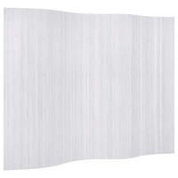 RAUMTEILER Bambus Weiss Breite 250 Cm Höhe 165 Cm - Weiß, Holz (165/250/0.3cm) - vidaXL