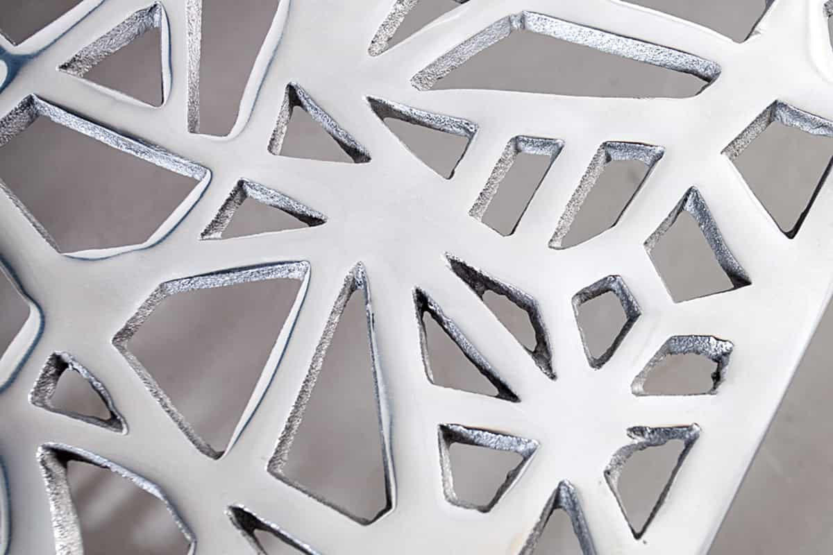 COUCHTISCH ABSTRACT rechteckig Silber 60cm - Silberfarben, Metall (60/60/32cm) - riess-ambiente